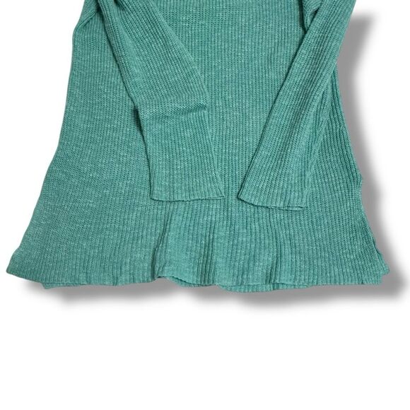 Eileen Fisher Organic Linen Cotton Open Knit Sweater Seafoam Size Large - Picture 6 of 8